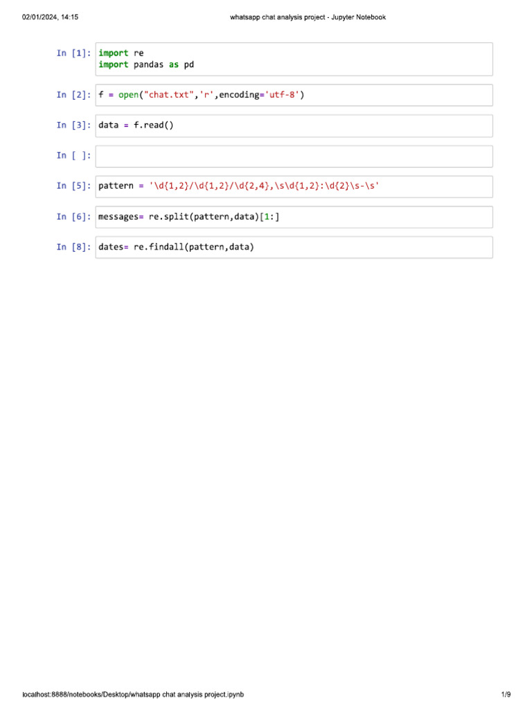 Chat Analysis Notes | PDF