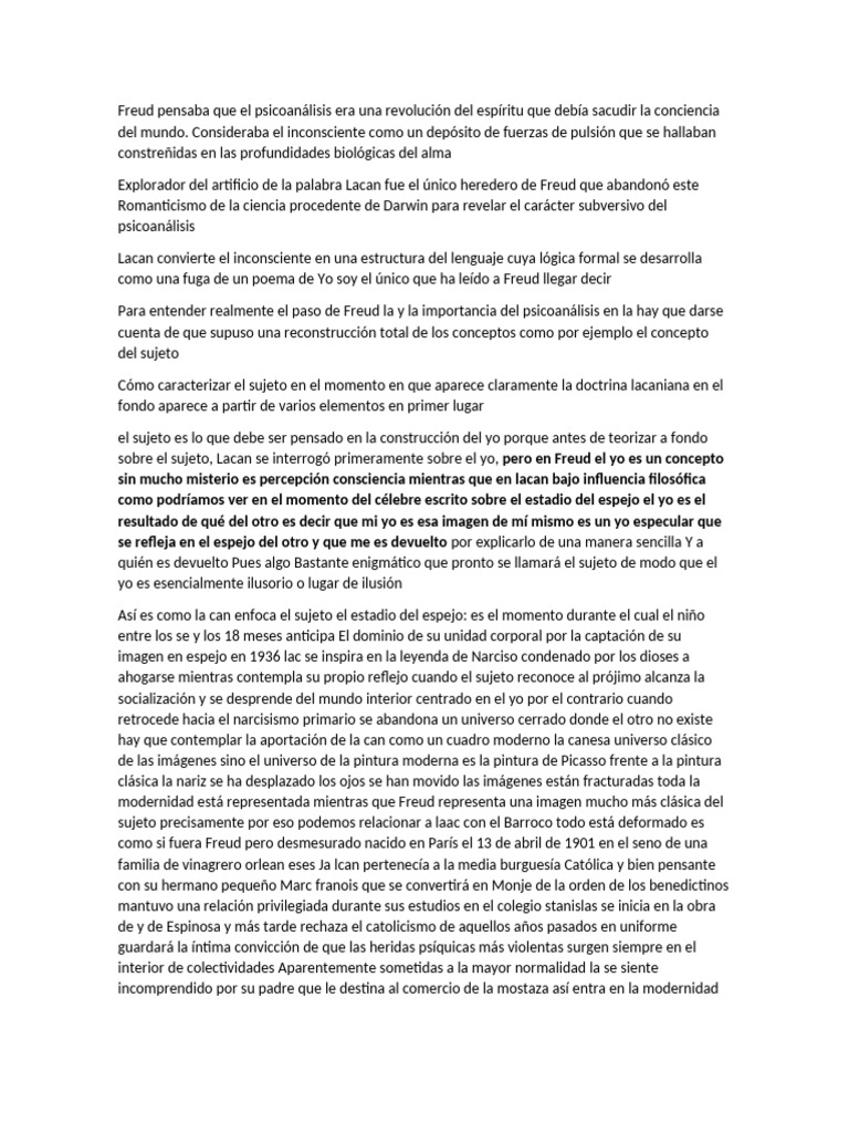 Lacan y la Revolución del Sujeto | PDF | Jacques Lacan | Psicoanálisis