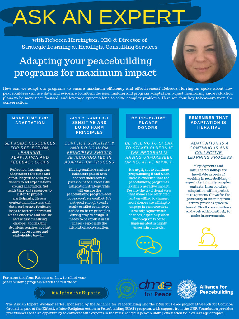 Ask An Expert 2 - Adapting Your PB Program | PDF | Peacebuilding ...