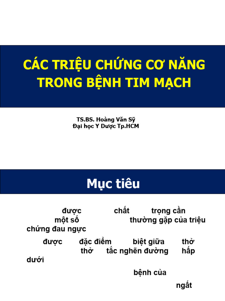 Slide Các TCCN Tim M CH - PGS. Hoàng Văn S | PDF