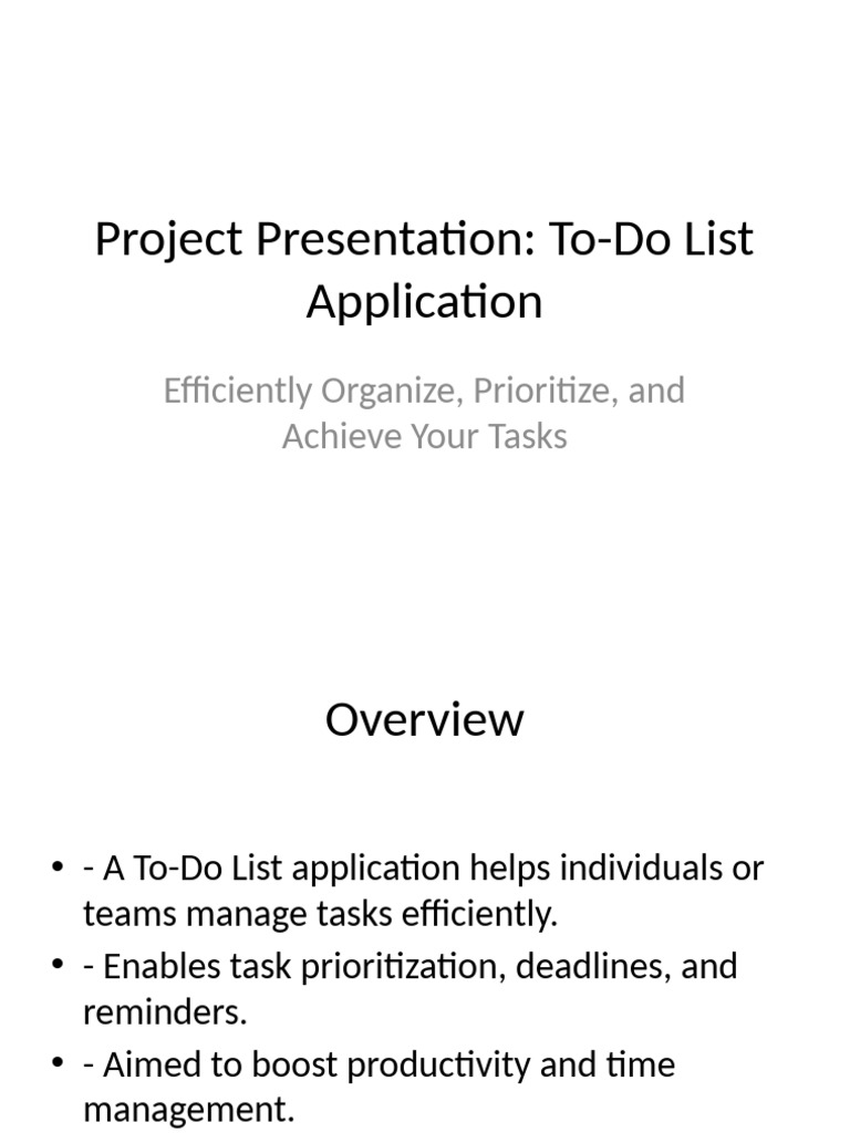 To-Do List App for Task Management | PDF