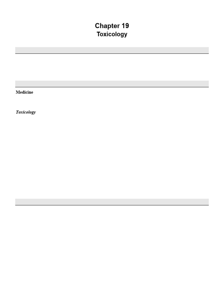 Chapter 19 Student Notes | PDF | Poison | Opioid