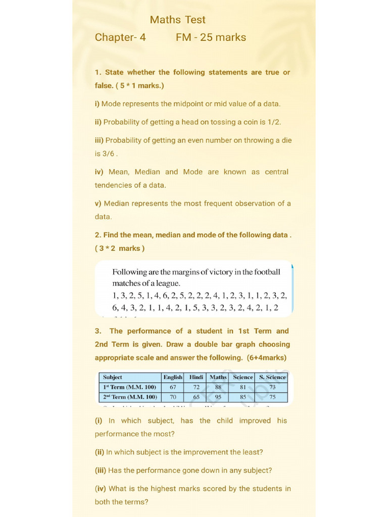 Maths Test - 2 | PDF