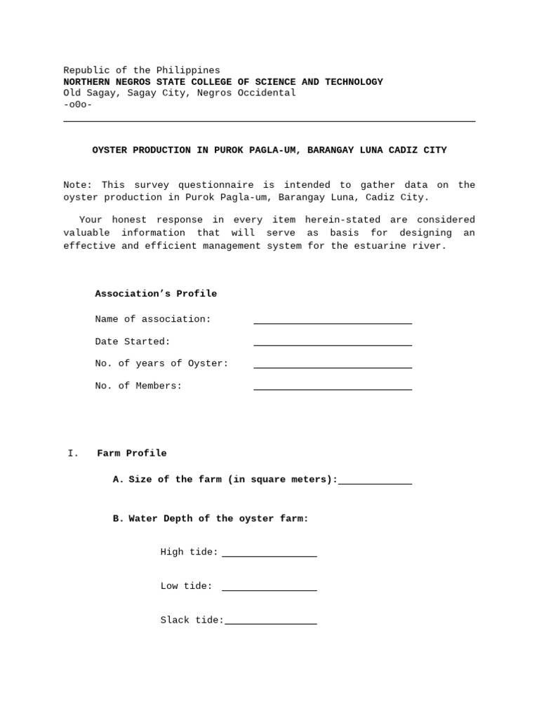Oyster Production Survey in Cadiz | PDF | Oyster