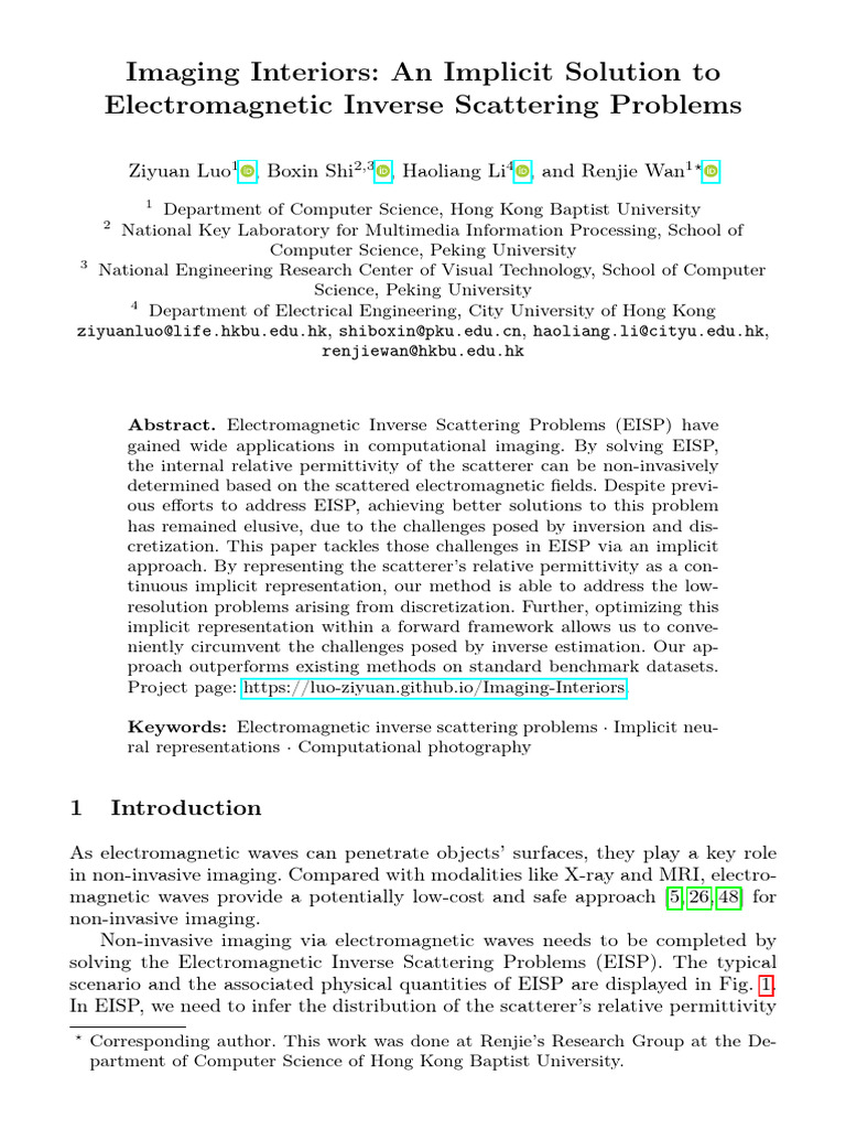 Imaging Interiors An Implicit Solution To Electromagnetic Inverse ...