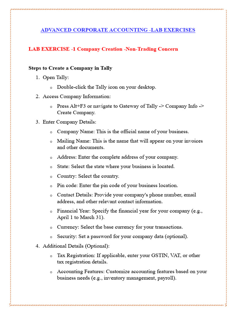 Adavnced Accounting LAB Practical | PDF | Debits And Credits | Expense