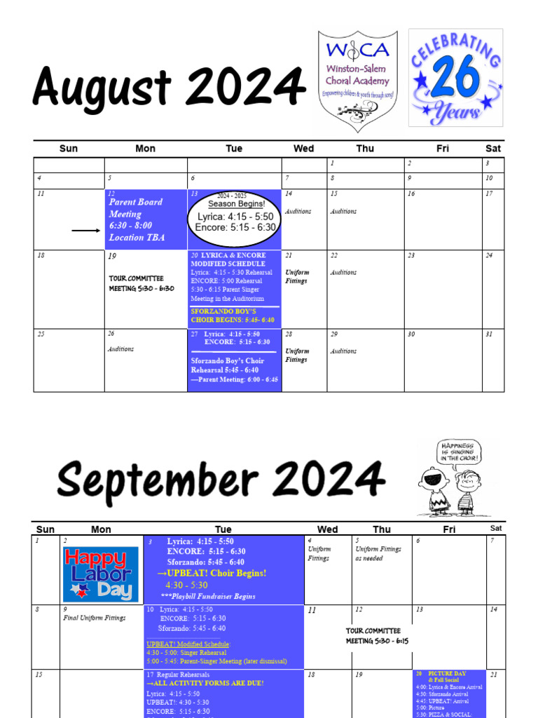 WSCA Calendar Draft 2425 | PDF