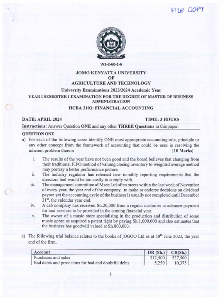 Hcba 3103 Financial Accounting April 2024 | PDF
