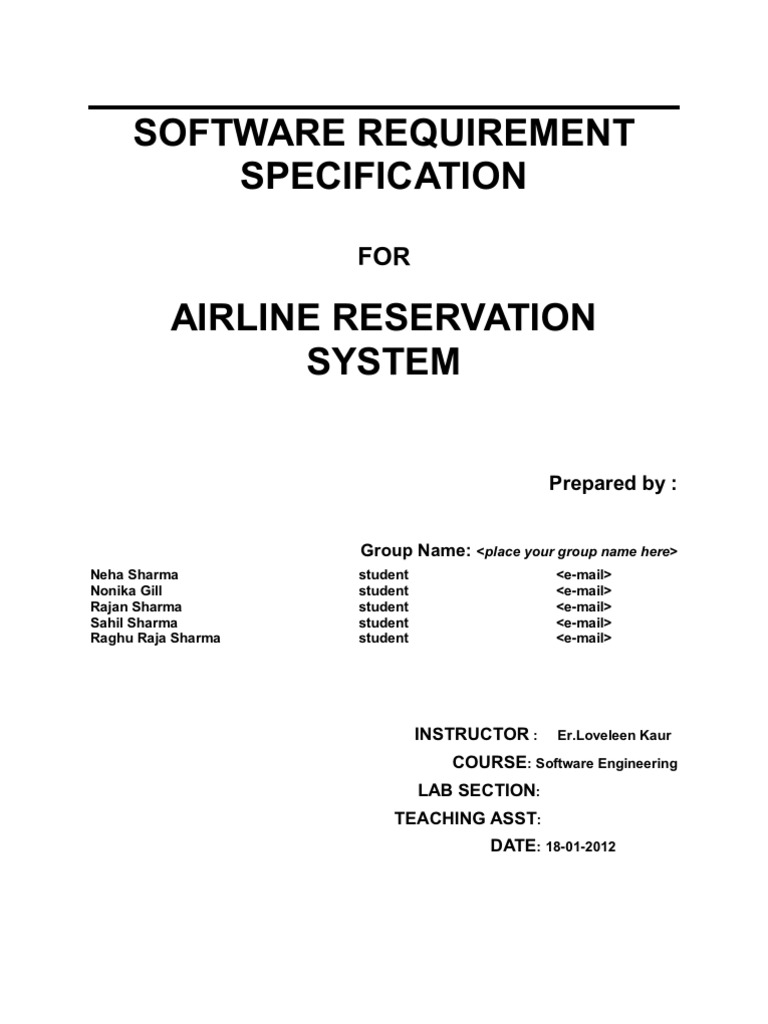 Software Requirement Specification | PDF | Personal Identification ...