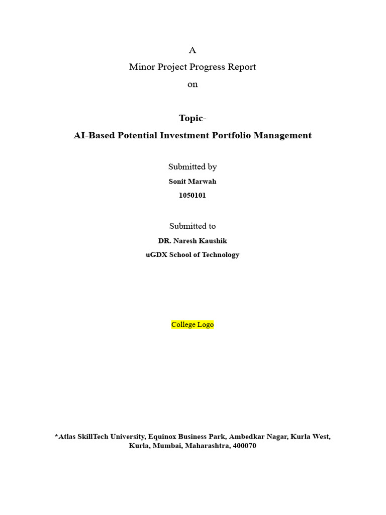10 Page Report Format | PDF | Artificial Intelligence | Intelligence ...
