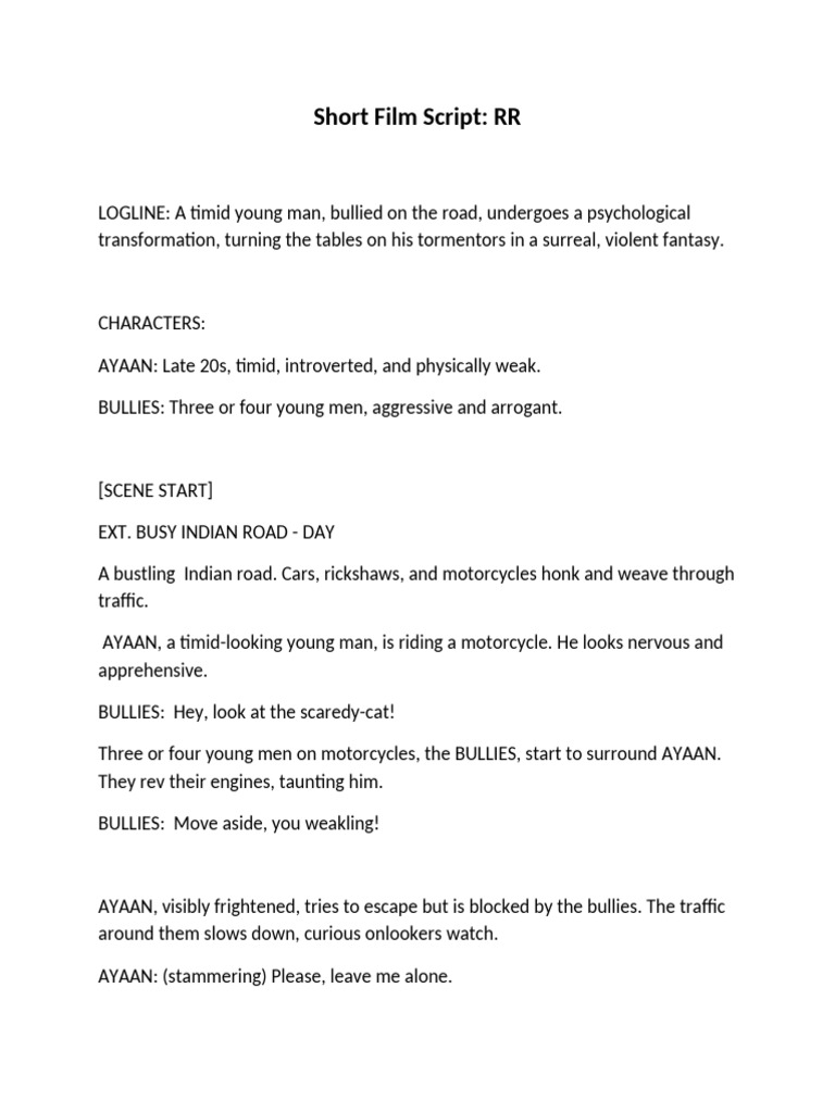 Short Film Script | PDF
