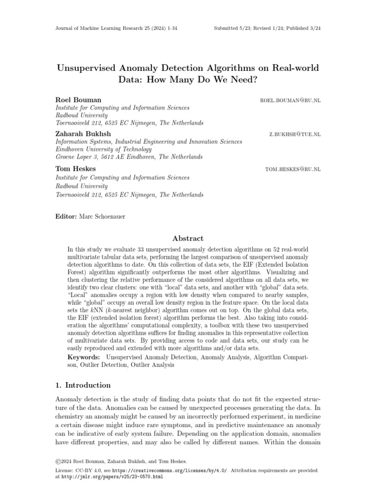 Evaluating Unsupervised Anomaly Detection | PDF | Receiver Operating ...