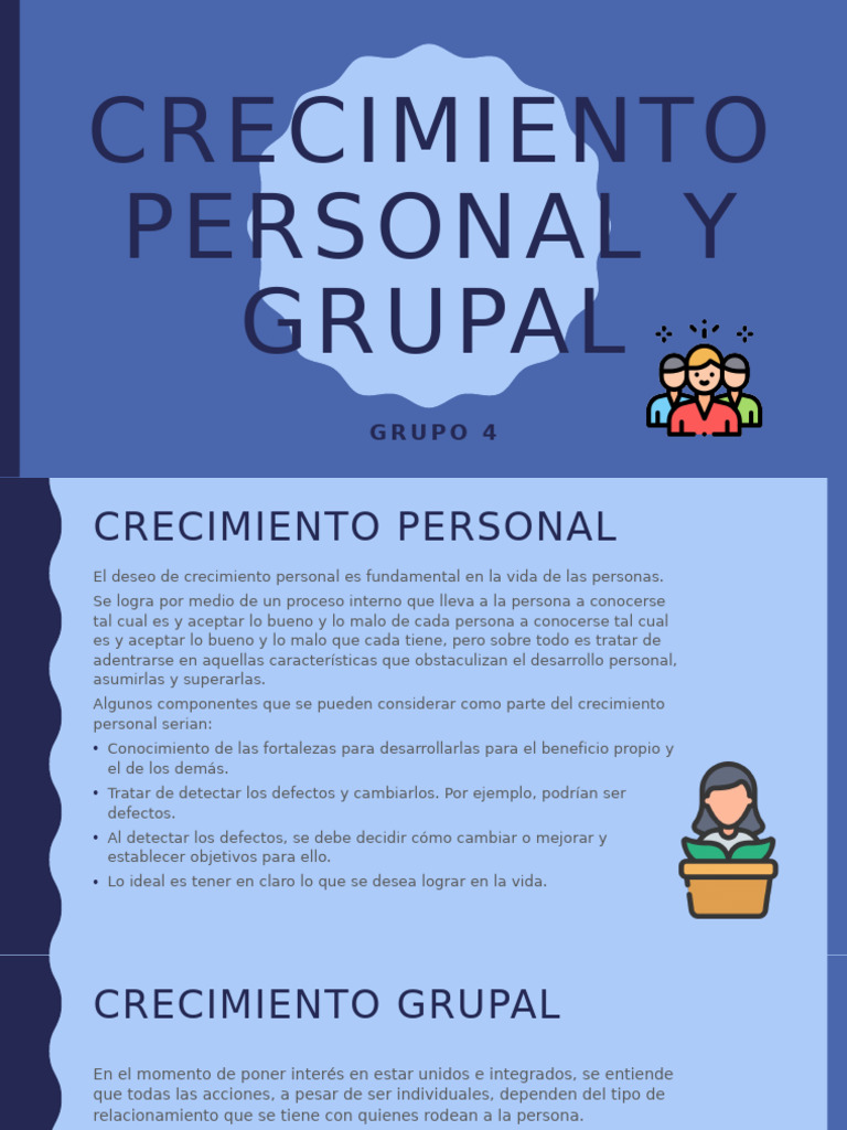 Crecimiento Personal y Grupal | PDF | Desarrollo personal | Vejez
