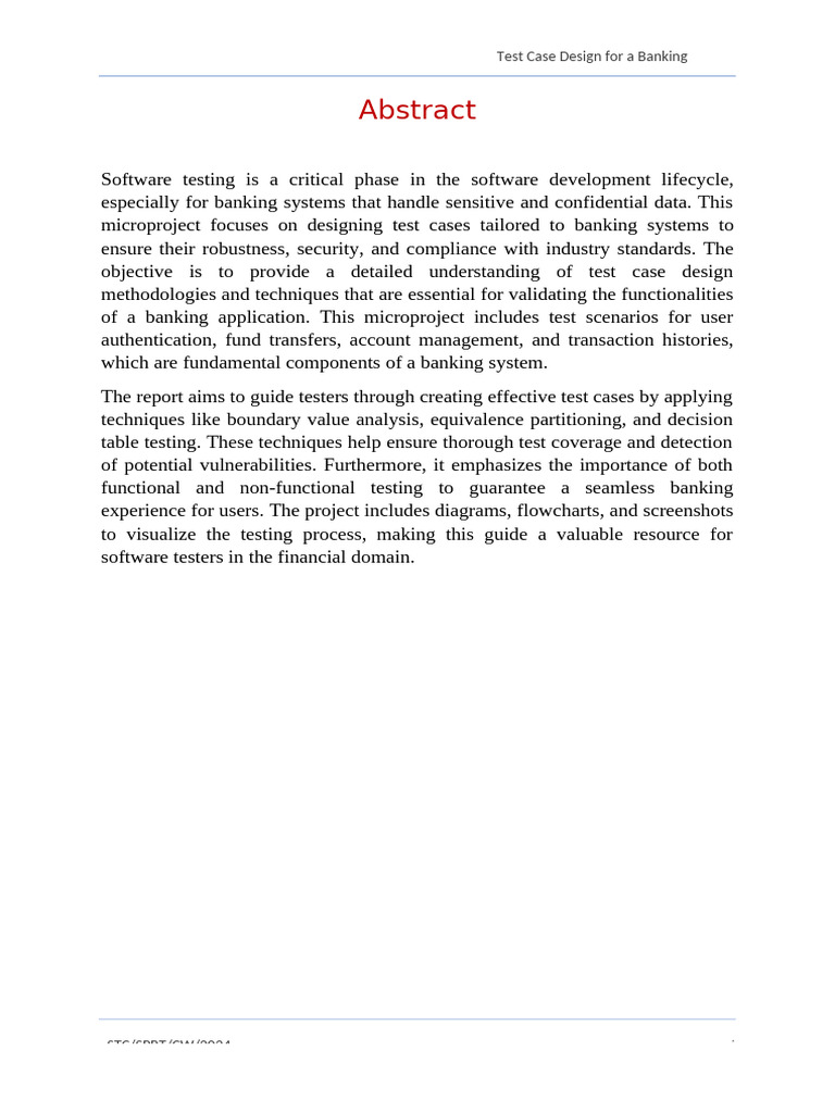 Test Cases for Banking Application Security | PDF | Software Testing ...