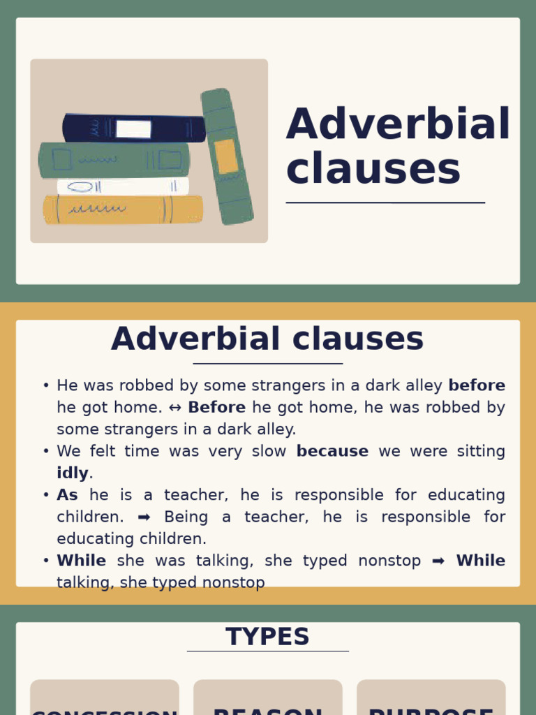Understanding Adverbial Clauses | PDF | Language Arts & Discipline ...
