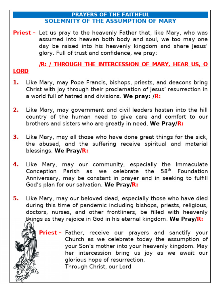 Solemnity of The Assumption of Mary | PDF | Religion & Spirituality