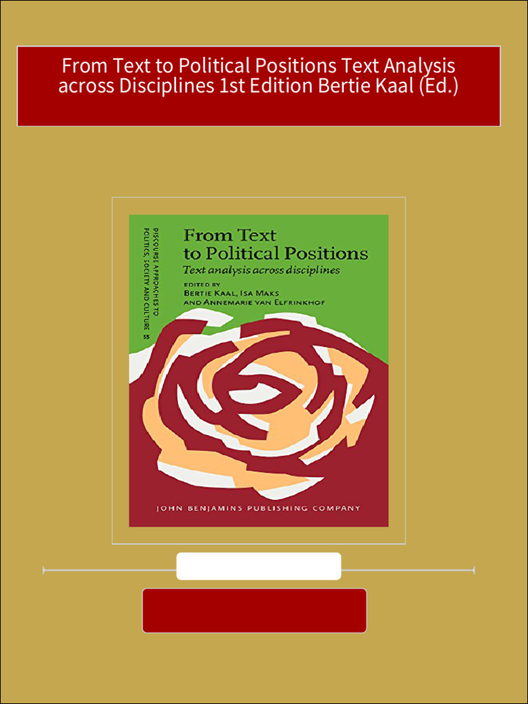 Get from text to political positions text analysis across disciplines