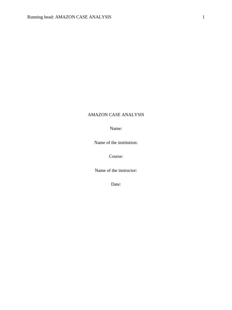 Amazon case analysis pdf walmart consumer behaviour