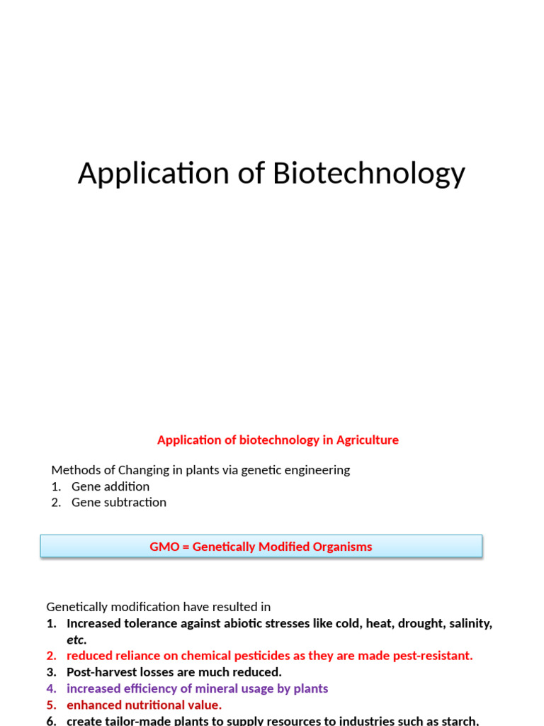 Application of Biotechnology - Final 2021 | PDF | Gene Therapy | Transgene