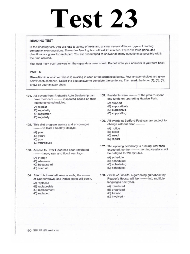Test 23 RC | PDF