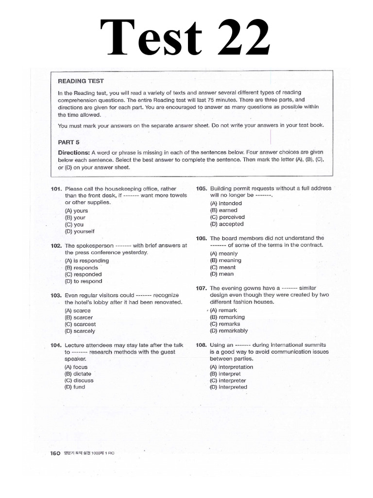 Test 22 RC | PDF