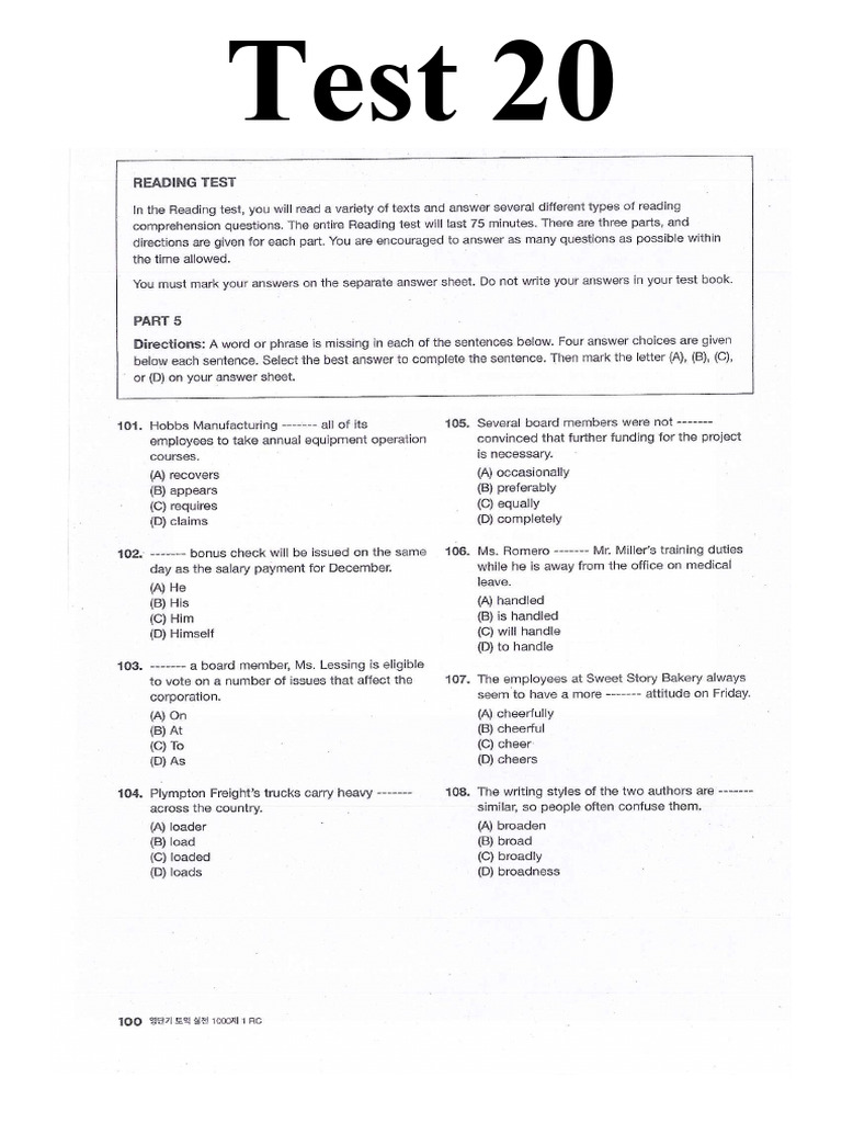 Test 20 RC | PDF