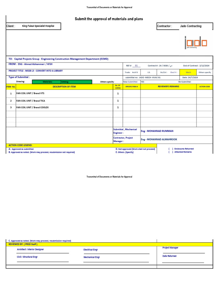 Document Transmittal for Approval | PDF | Real Estate | Engineering