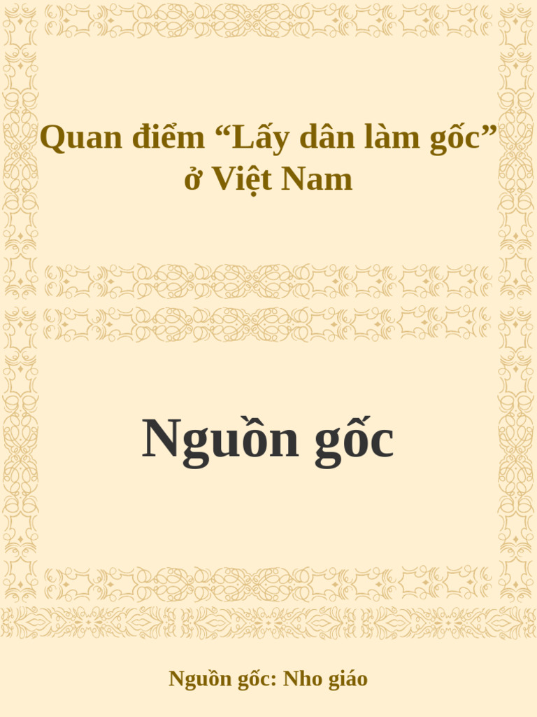 Lấy dân làm gốc | PDF