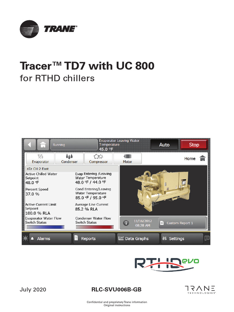 Tracer TD7 Installation Guide for RTHD Chillers | PDF | Capacitor | Voltage