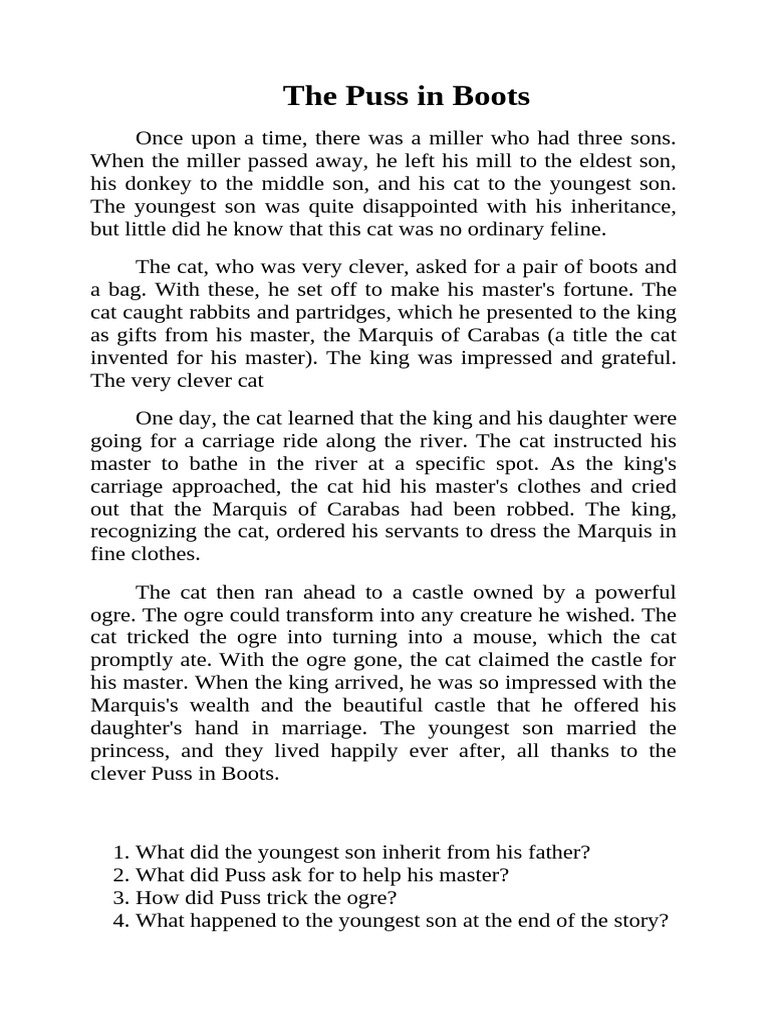 The Puss in Boots | PDF
