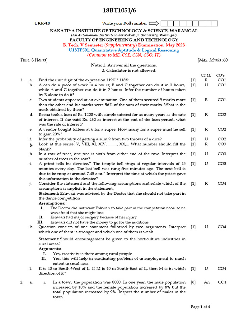Marks Distribution of Two Students | PDF