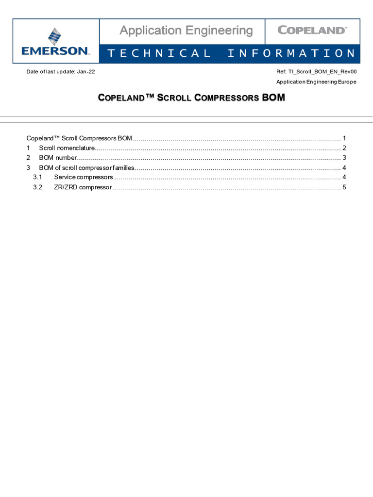 Copeland Scroll Compressors Bom Overview Technical Information en GB ...