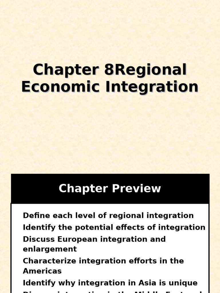 Levels of Regional Economic Integration | PDF | European Union | Economies