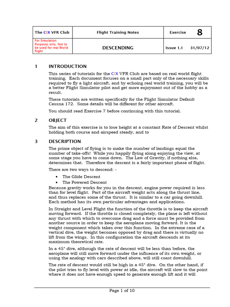 Exercise 8 | PDF | Flap (Aeronautics) | Flight