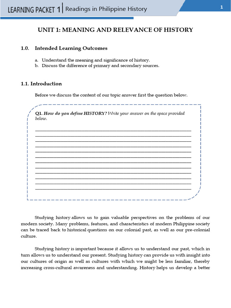 Understanding Philippine History Essentials | PDF | Primary Sources