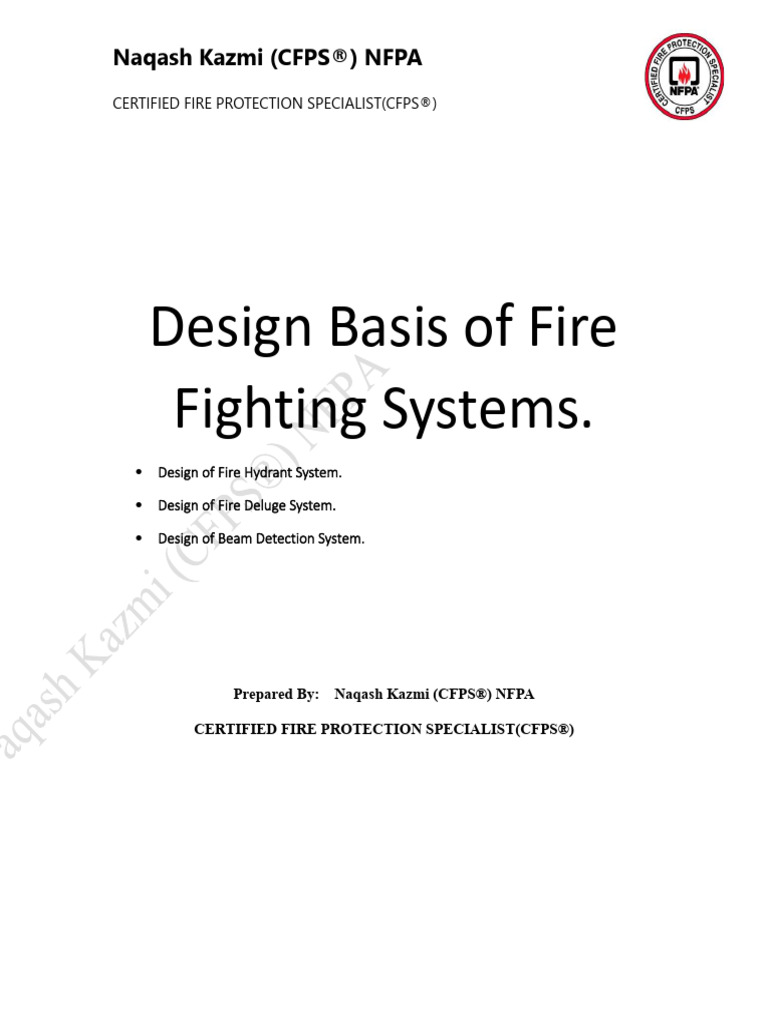 Design Basis of Fire Fighting Systems 1695377156 | PDF | Fire Sprinkler ...
