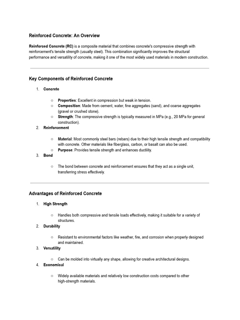 Reinforced Concrete Pdf Concrete Reinforced Concrete