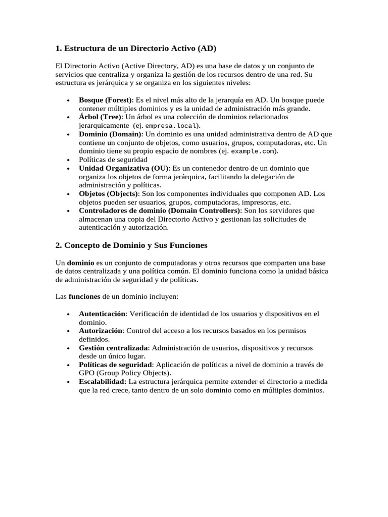 Estructura Chemita | PDF | Directorio Activo | Redes de computadoras