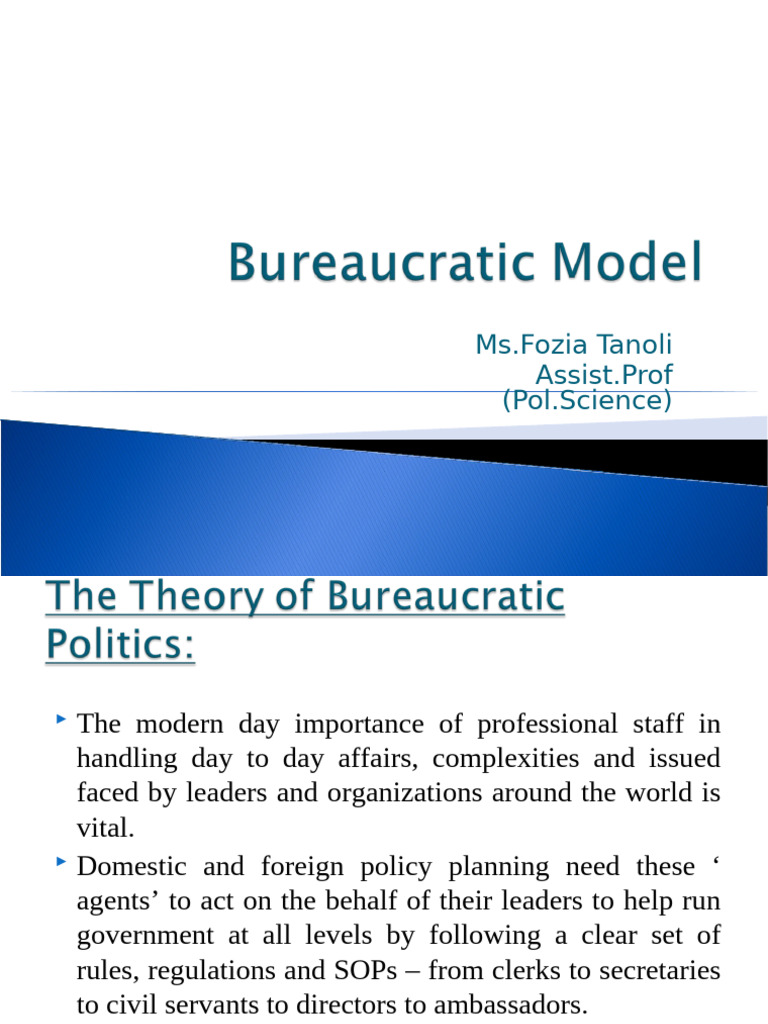 Bureaucratic Politics in Foreign Policy | PDF | Bureaucracy | Civil Service