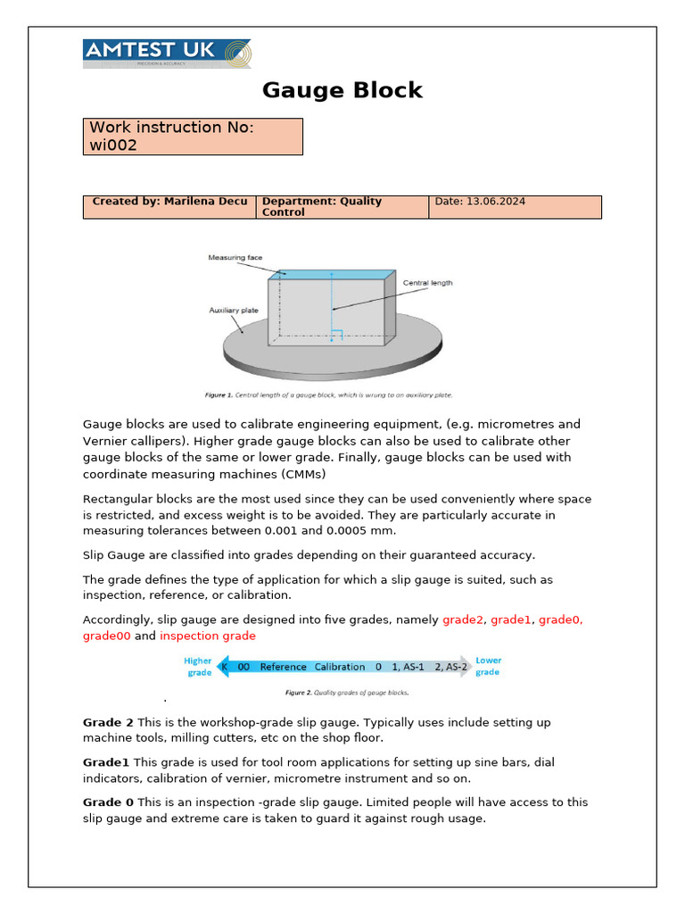 Gauge Block Calibration Procedures | PDF | Calibration
