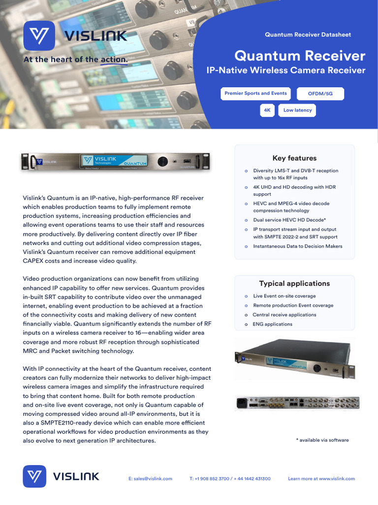 Quantum IP-Native Wireless Receiver | PDF | Video | Telecommunications ...