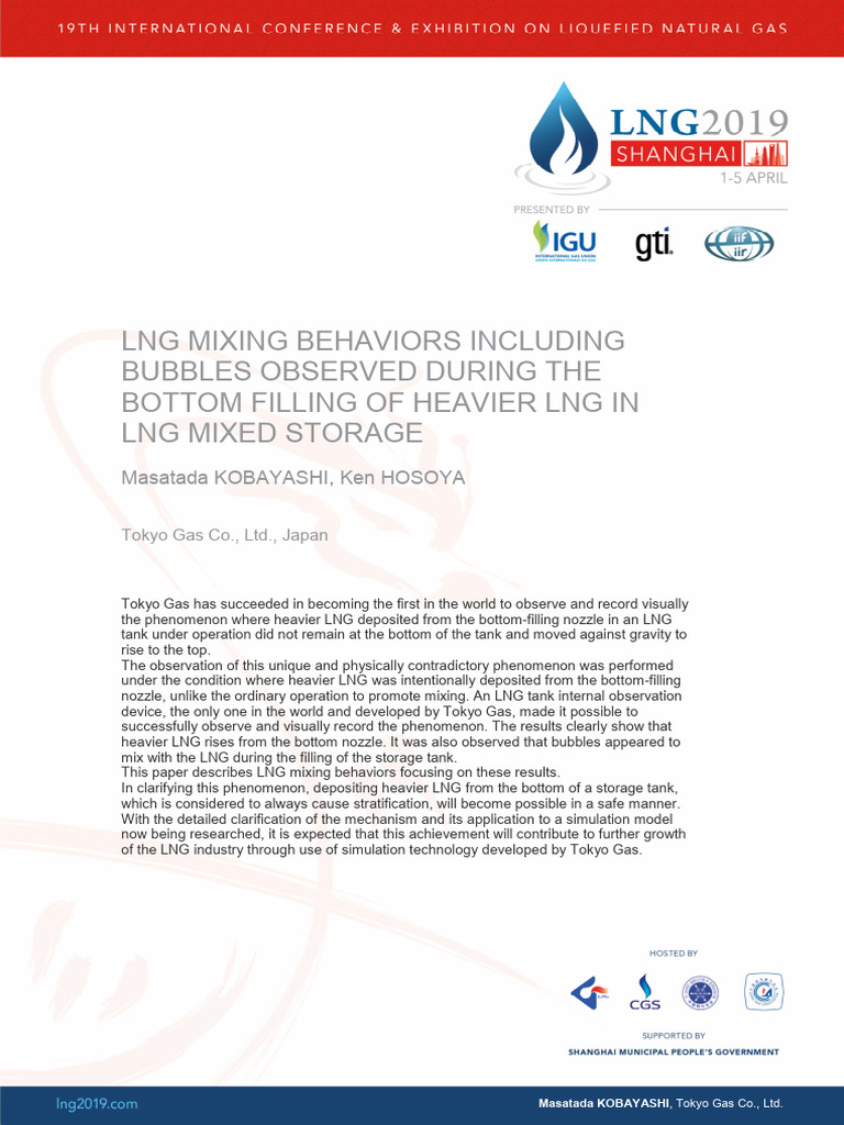 Heavier LNG Behavior in Mixed Storage | PDF | Liquefied Natural Gas | Gases