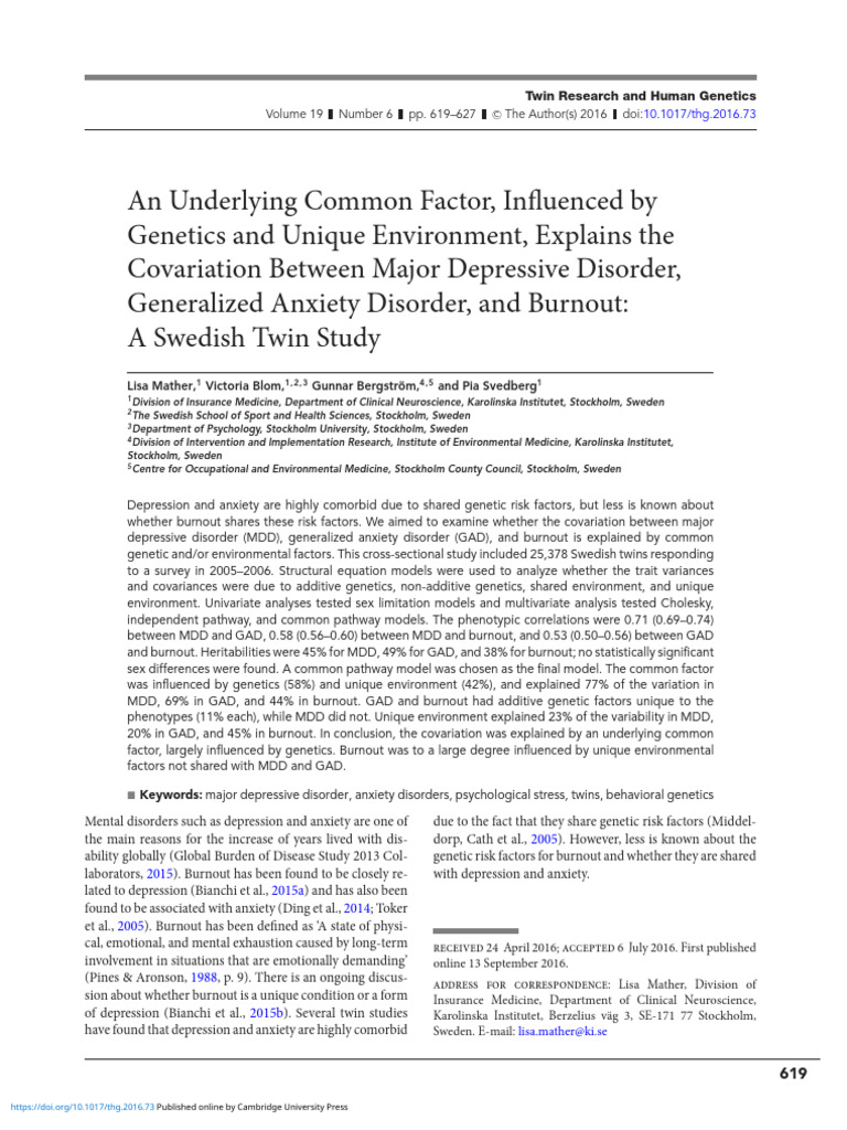 An Underlying Common Factor Influenced By Genetics And Unique Photo Inspiration