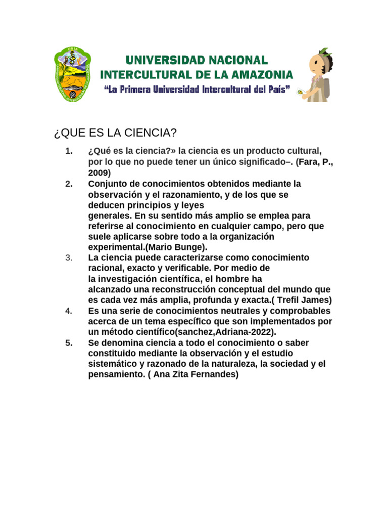Significado de la Ciencia según Fara | PDF | Filosofía | Ciencia y ...