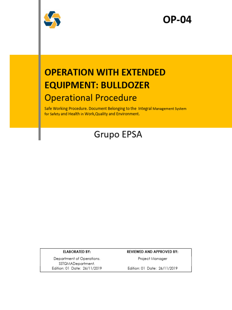Bulldozer Operation Safety Procedures | PDF | Seat Belt | Landfill