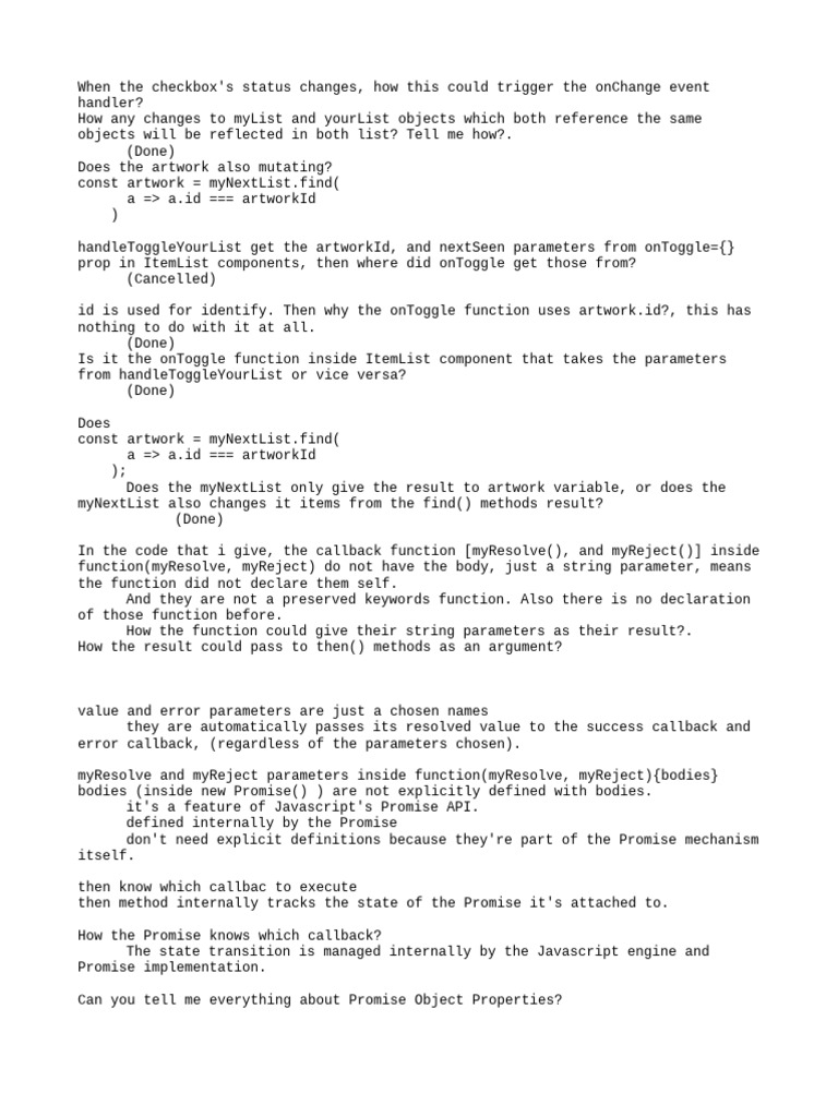 MyQuestions About React JS | PDF | Parameter (Computer Programming ...