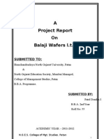 A Project Report On Balaji Wafers L.T.D: Submitted To