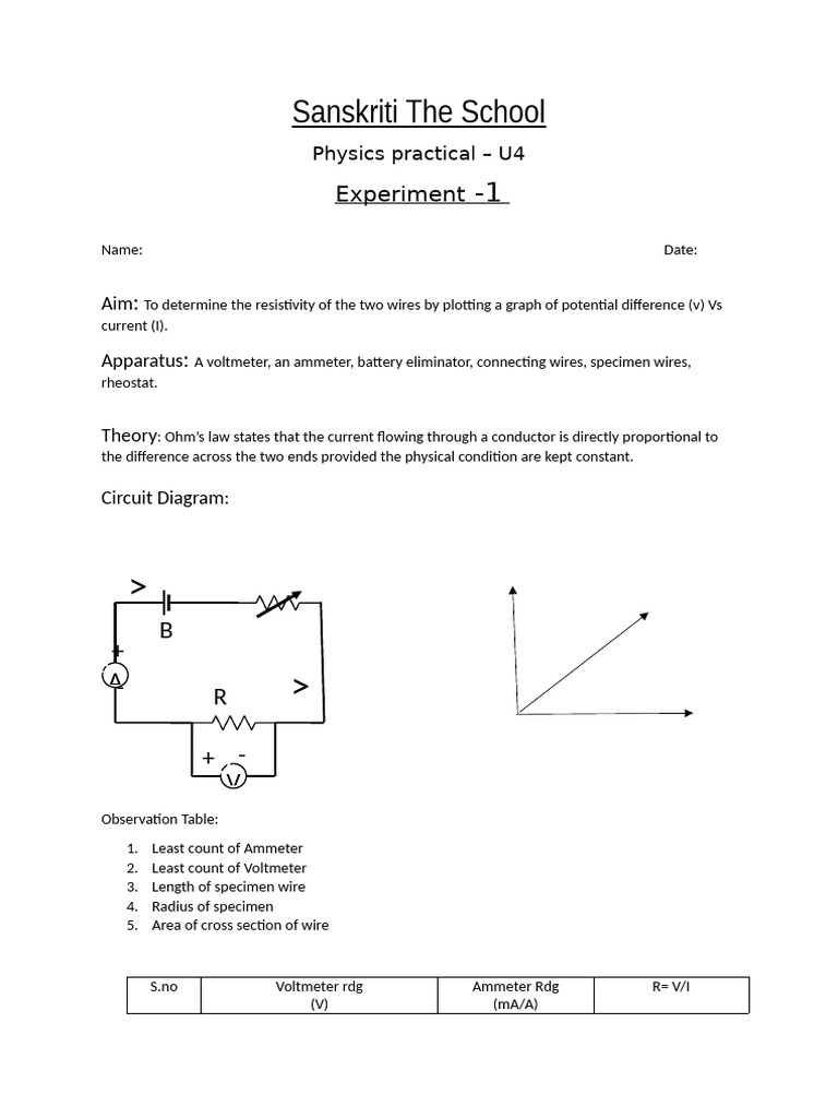 Experiment 1 | PDF | Manufactured Goods | Electronics