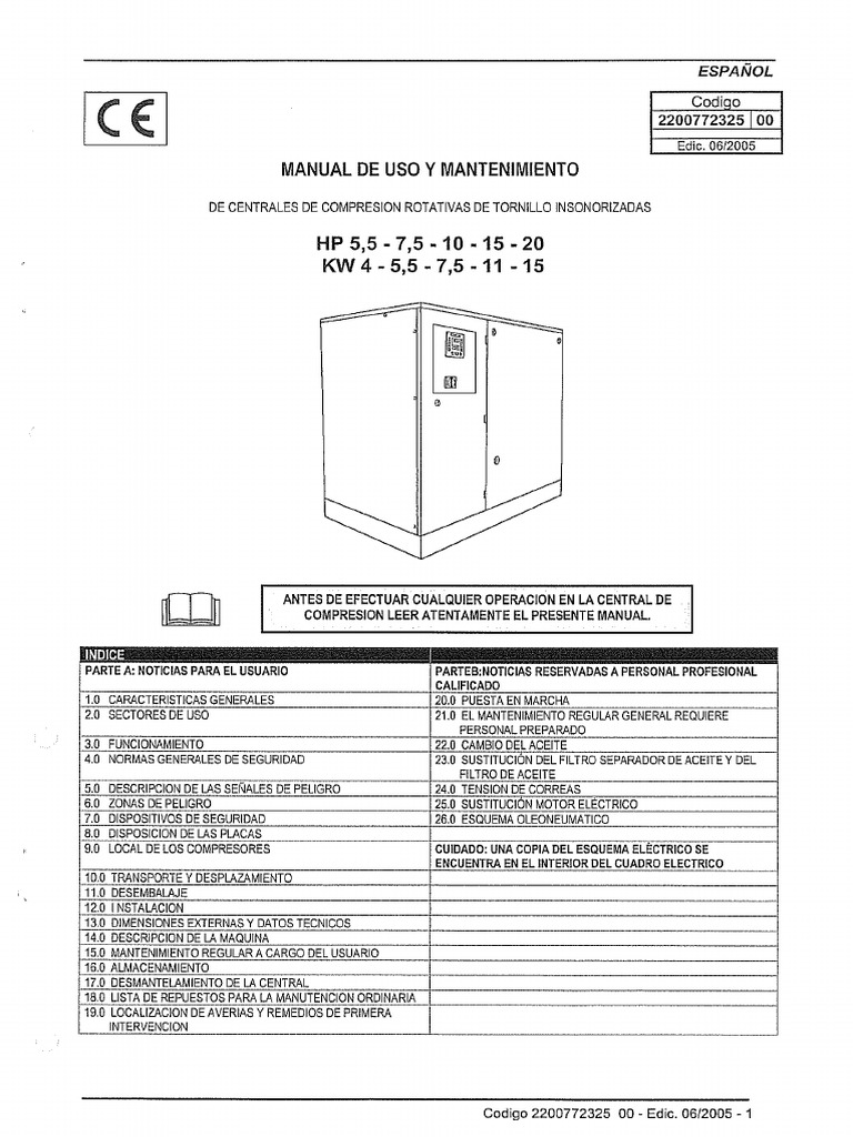 Manual Compresor Puska RTA ES3000 | PDF