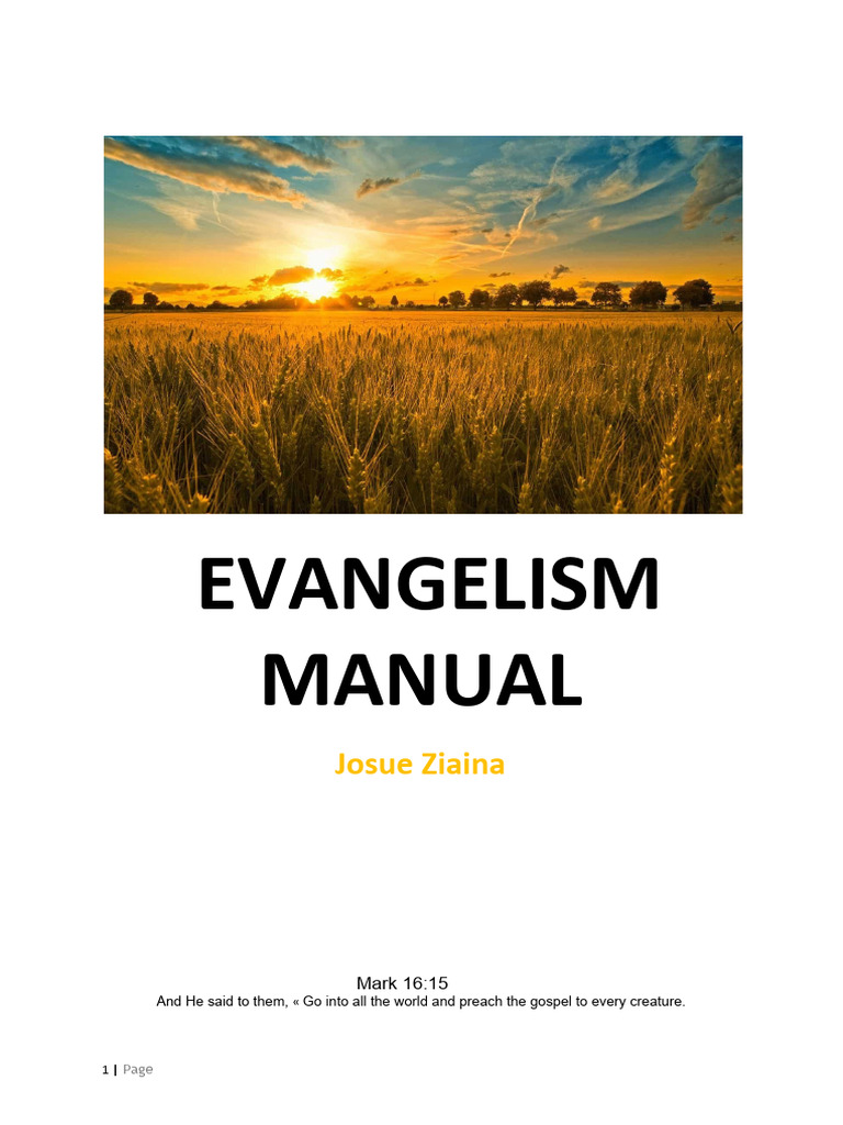 Personal Evangelism Training Manual | PDF | Jesus | Eternal Life (Christianity)